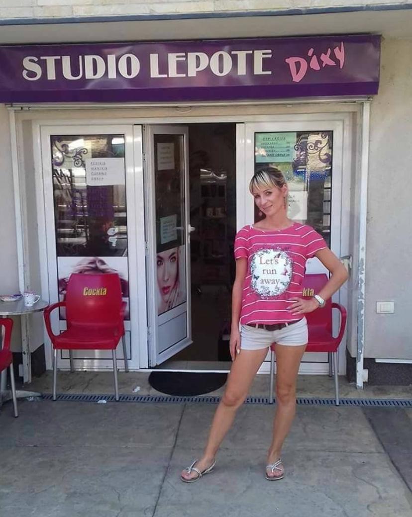 Studio Lepote Dixy - Salon Exterior with Owner